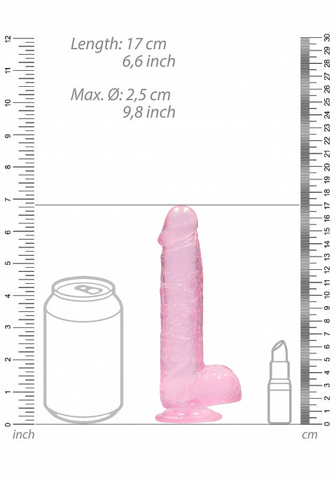 Realrock 6" Pink Dildo with Balls