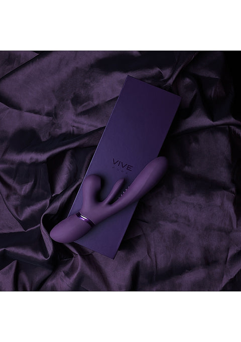 Vive Ena Thrusting G-Spot Flapper Air Wave Clit Stimulator - Purple