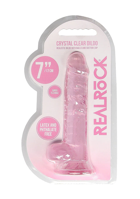 Realrock 7" Pink Dildo with Balls