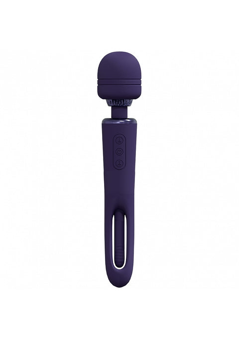 Vive Kiku Double Wand with G-Spot Flapping - Purple