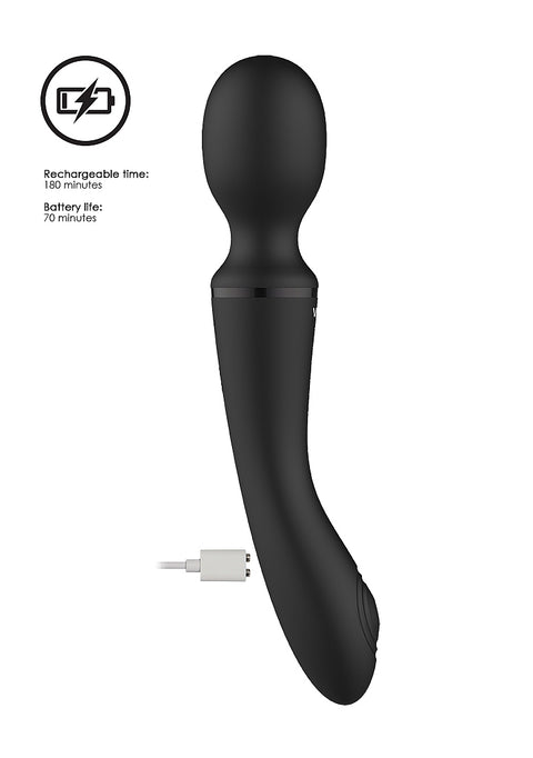 Vive Enora Double Ended Pulse Wave Wand - Black