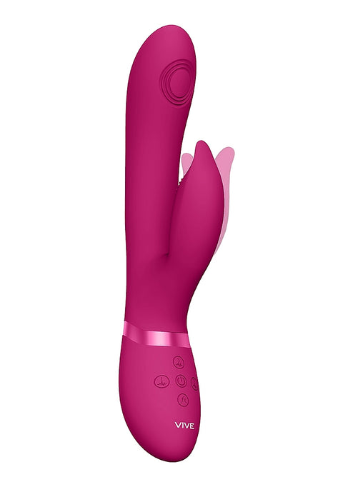 Vive Aimi Rechargeable Triple Motor Swinging Silicone Rabbit - Pink