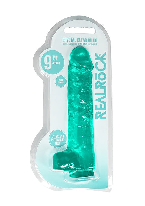 Realrock 9" Green Dildo with Balls