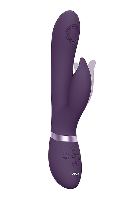 Vive Aimi Rechargeable Triple Motor Swinging Silicone Rabbit - Purple