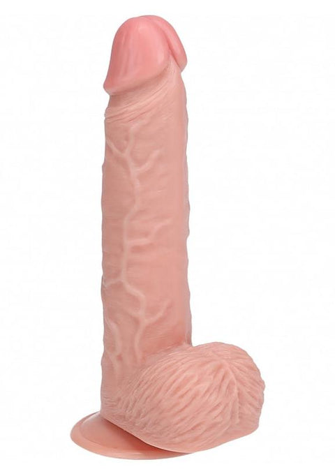 Realrock 7" Vibrating Cock With Balls - Regular Straight - Flesh