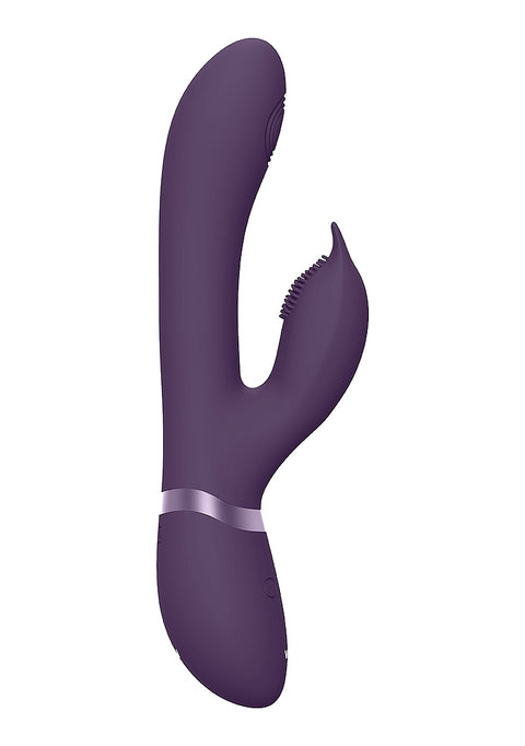 Vive Aimi Rechargeable Triple Motor Swinging Silicone Rabbit - Purple