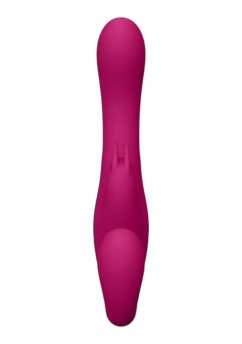 Vive Satu Vibrating Triple Motor Silicone Strapless Strapon - Pink