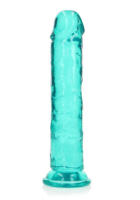 Shots Realrock 8" Clear Dildo Turquoise