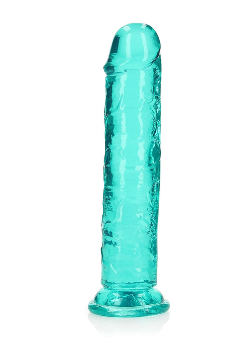 Realrock 8" Clear Dildo Turquoise