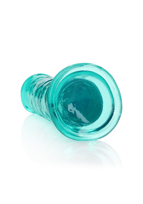 Realrock 8" Clear Dildo Turquoise