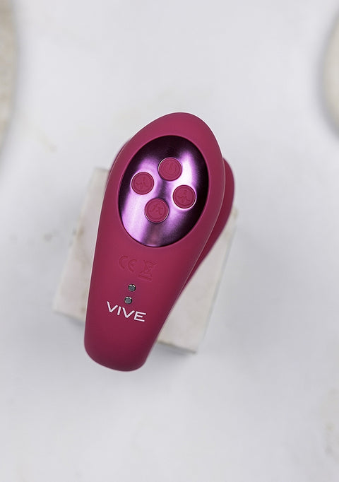 Vive Yoko Triple Action Vibrator with Clitoral Pulse Wave - Pink