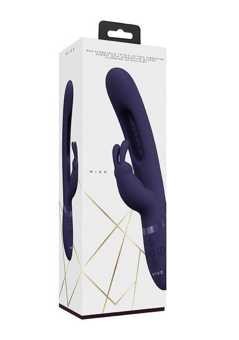 Vive Mika Triple Rabbit with G-Spot Flapping - Purple