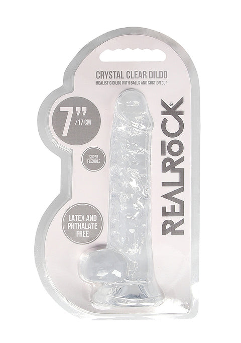 Realrock 7" Clear Dildo with Balls