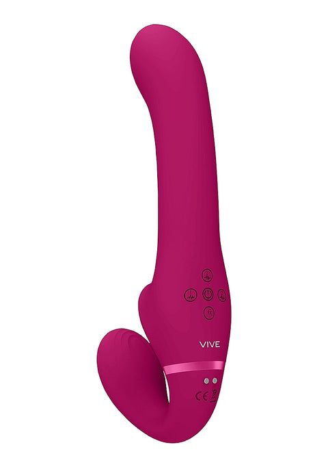 Vive Ai Dual Pulse-Wave & Airwave Strapless Strapon - Pink